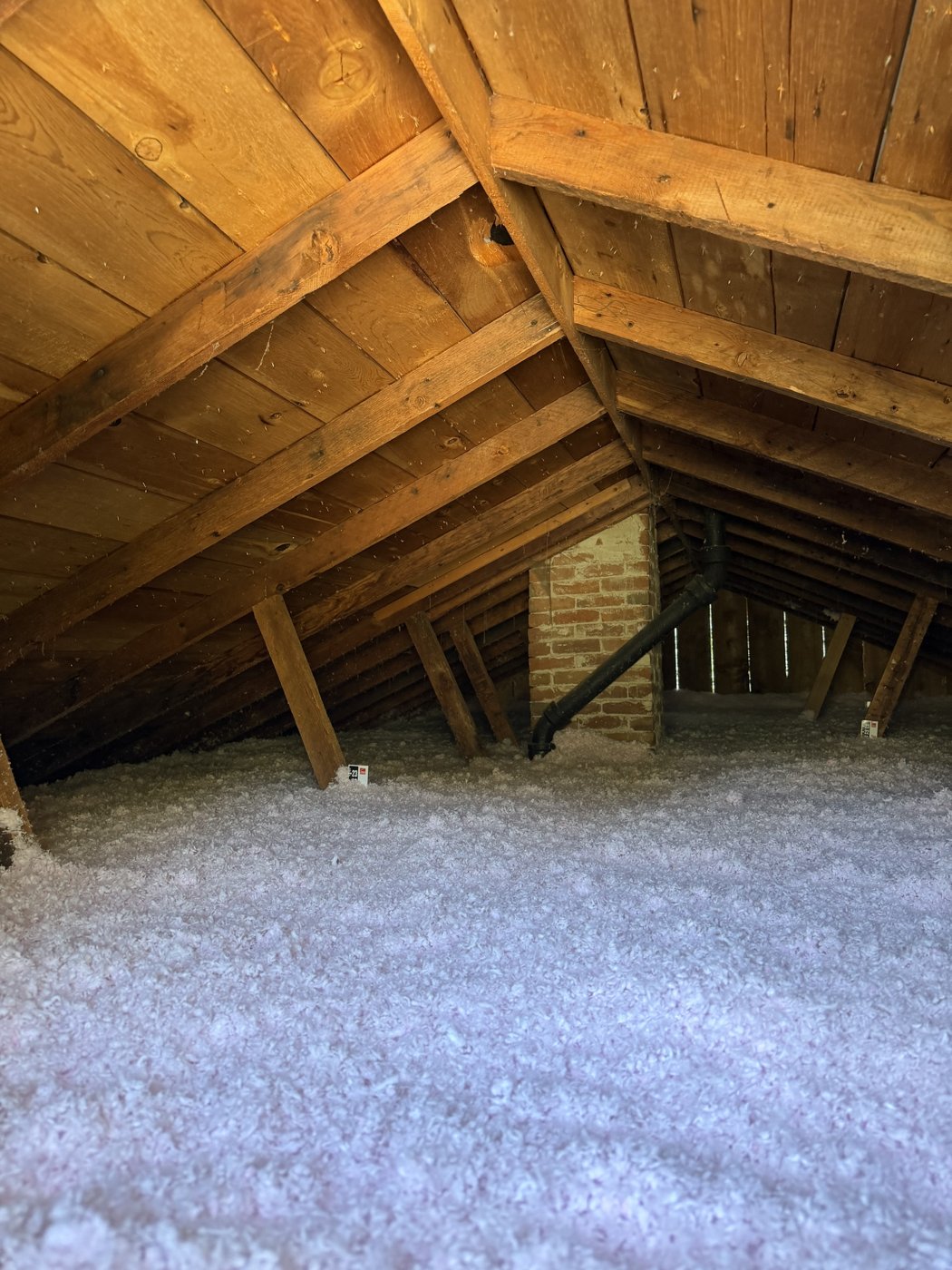 Lakewood attic after fresh blown-in insulation